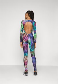 adidas Performance X JEREMY SCOTT PRIDE ONESIE - heldragt - acid yellow/semi lucid fuchsia/active purple