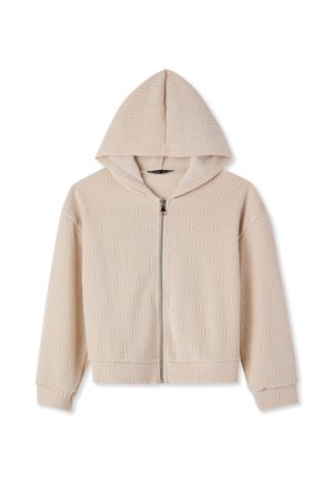 Felpa con zip - avorio