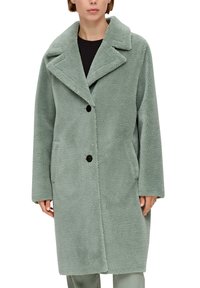 s.Oliver AUS TEDDY-PLÜSCH - Manteau classique - salbeigrün