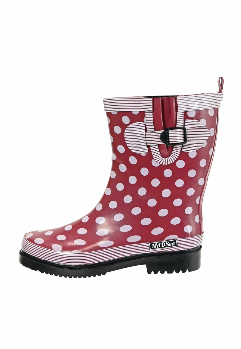 Damen Klassische Stiefel | MADSea Gummistiefel dunkelrot/weiß/dunkelrot - JR86951 Damen Klassische Stiefel | MADSea Gummistiefel dunkelrot/weiß/dunkelrot - JR86951
