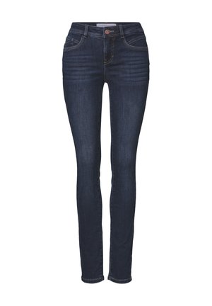 Street One, MID-WAISTED SLIM-LEG JEANS IN A SLIM FIT - Jean slim - dark blue clean washed