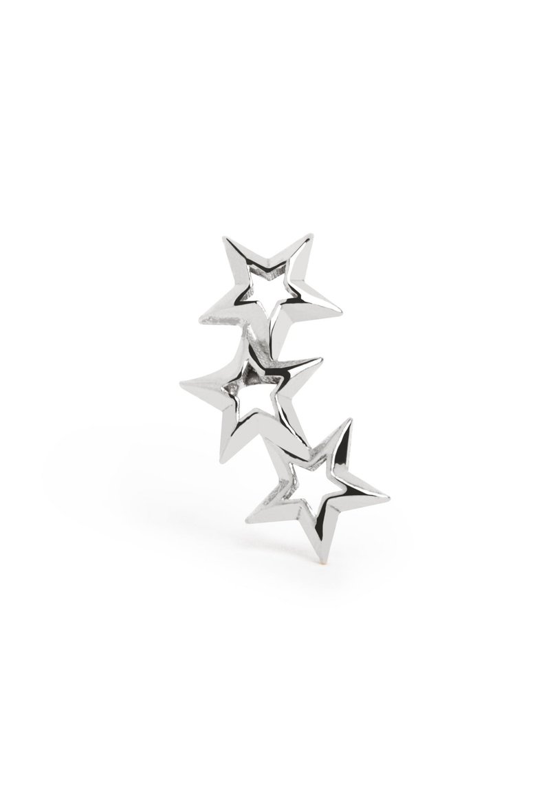 SINGULARU Orecchino Singolo Fishbone Spark – Argento Sterling 925 Rodiato Con Zirconi – Chiusura A Pressione – Gioiello Donna - 2