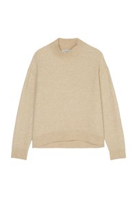 MOCK NECK - Strikkegenser - medium beige melange