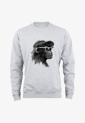 Cotton Prime COOL MONKEY MIT BRILLE - Sweatshirt - grau melange