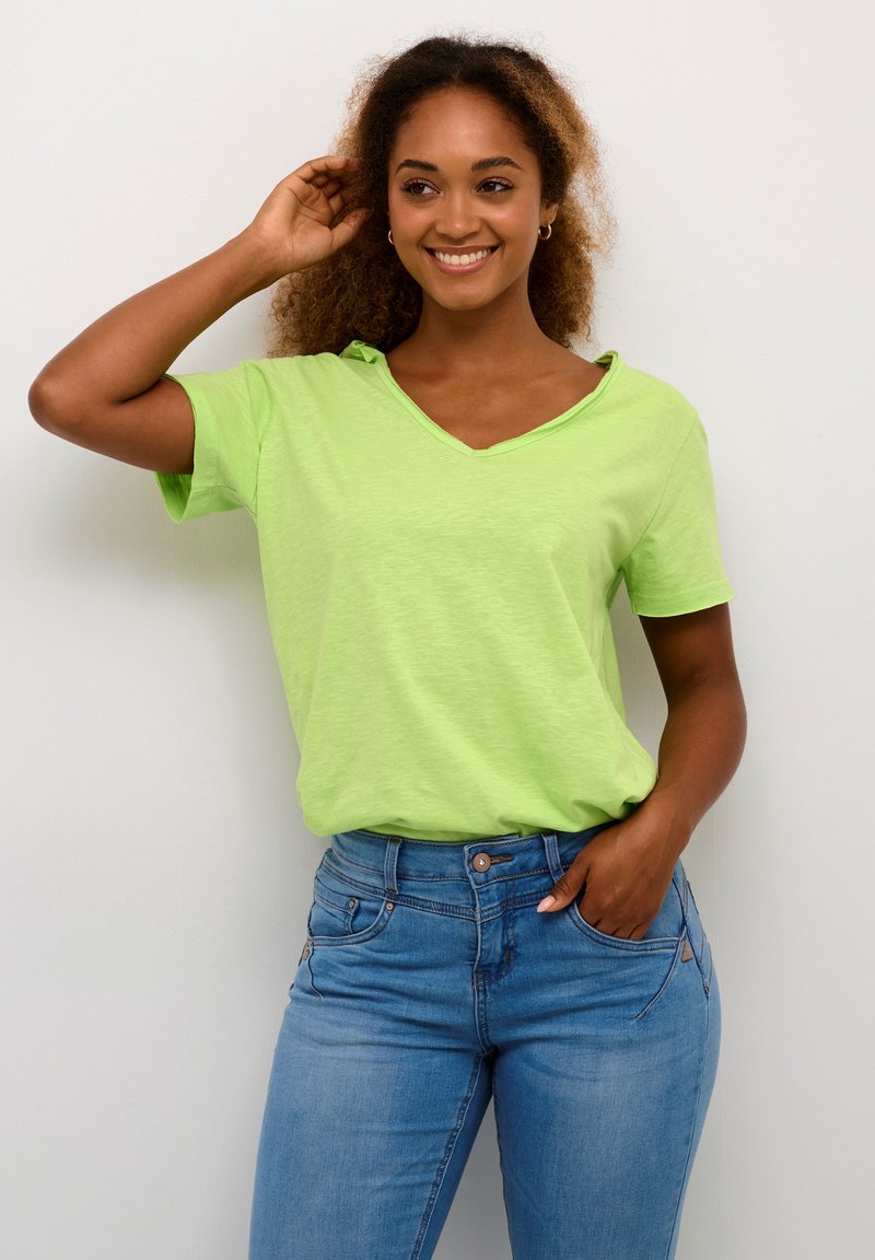 Cream SINA - Tricou basic - power green