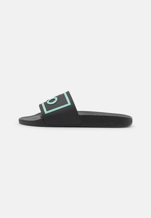 Logo Slide - Ciabattine - black/aque verde