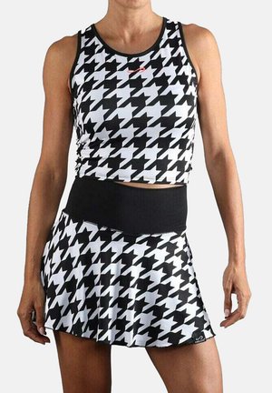Top - houndstooth black