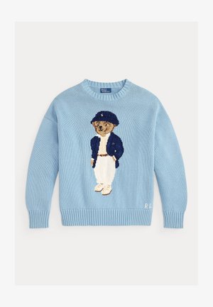 Polo Ralph Lauren, POLO BEAR OVERSIZE COTTON SWEATER - Striktrøje - blue note