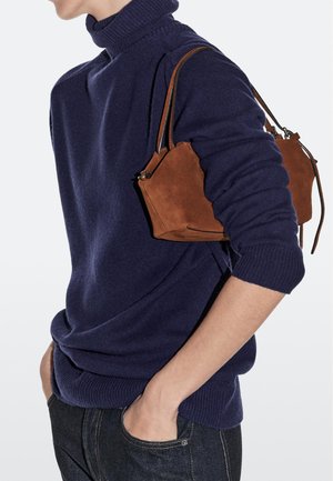 Massimo Dutti MINI SATCHEL - Handtas - mottled dark brown