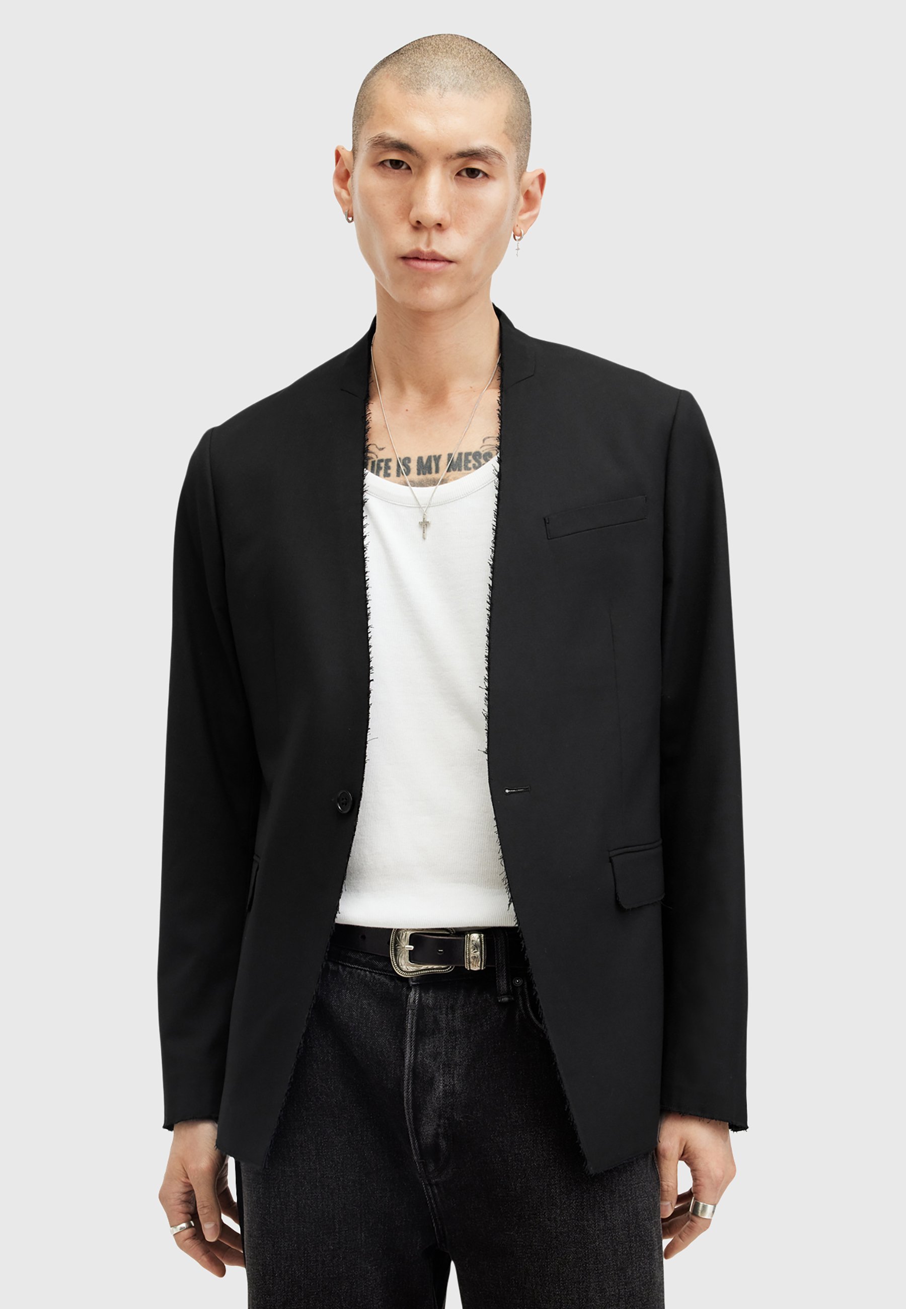 ALLSAINTS 　AXEL BLAZER 　Lサイズ　国内XL相当 ALLSAINTS（オールセインツ）の「AKI LEATHER BLAZER | AKI