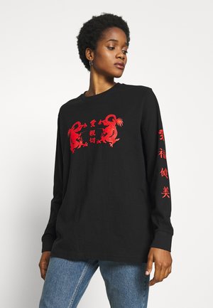 LADIES CHINESE LETTERS LONGSLEEVE - Langarmshirt - black