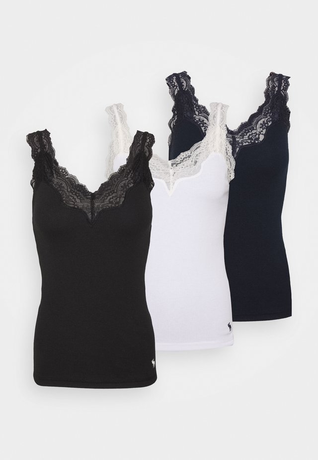 BARE CAMI 3 PACK - Linne - black/white/navy