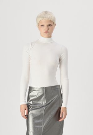 MOCK NECK BODYSUIT - Top s dlouhým rukávem - white