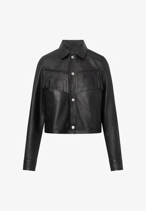 Bolongaro Trevor, BEKLEIDUNG GINNY FRINGE - Nahkatakki - black wss