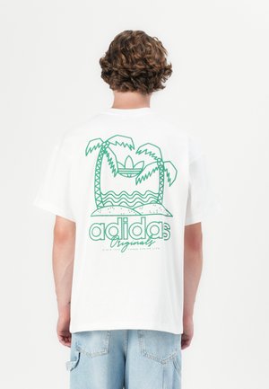 OUTLINE PALM UNISEX - T-shirt imprimé - white