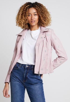 Veste en cuir - soft pink