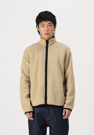 Only & Sons ONSEMILIO FULL ZIP HIGH NECK UNISEX - Fleecejakke - chinchilla/antique white