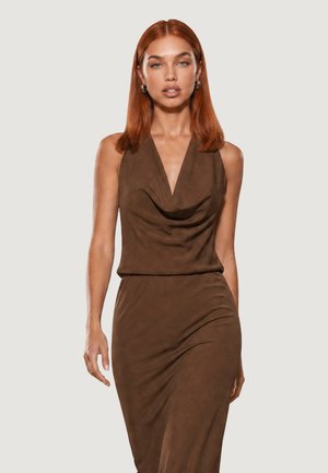 I AM, TOP COLLO MORBIDO 25422V78 CRINKLE - Top - brown