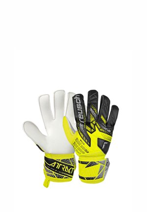 ATTRAKT SOLID - Torwarthandschuh - safe yellow/silver