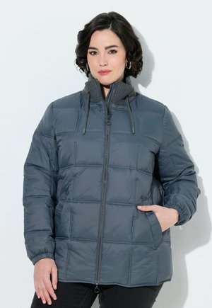Ulla Popken HYPRAR COLLARED QUILTED JACKET - Vinterfrakke - dark grey