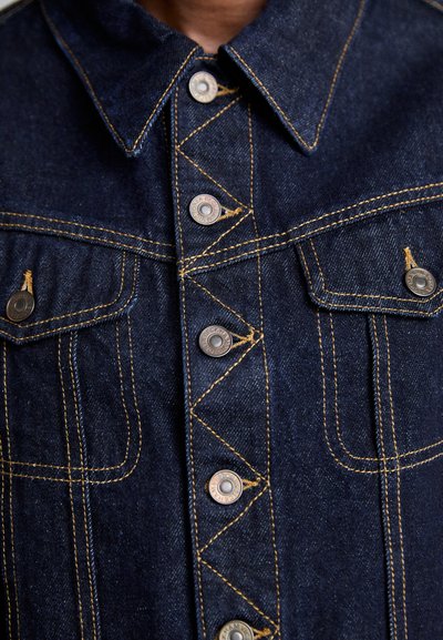 Victoria Beckham CROPPED JACKET - Jakna iz džinsa - dark indigo rinse