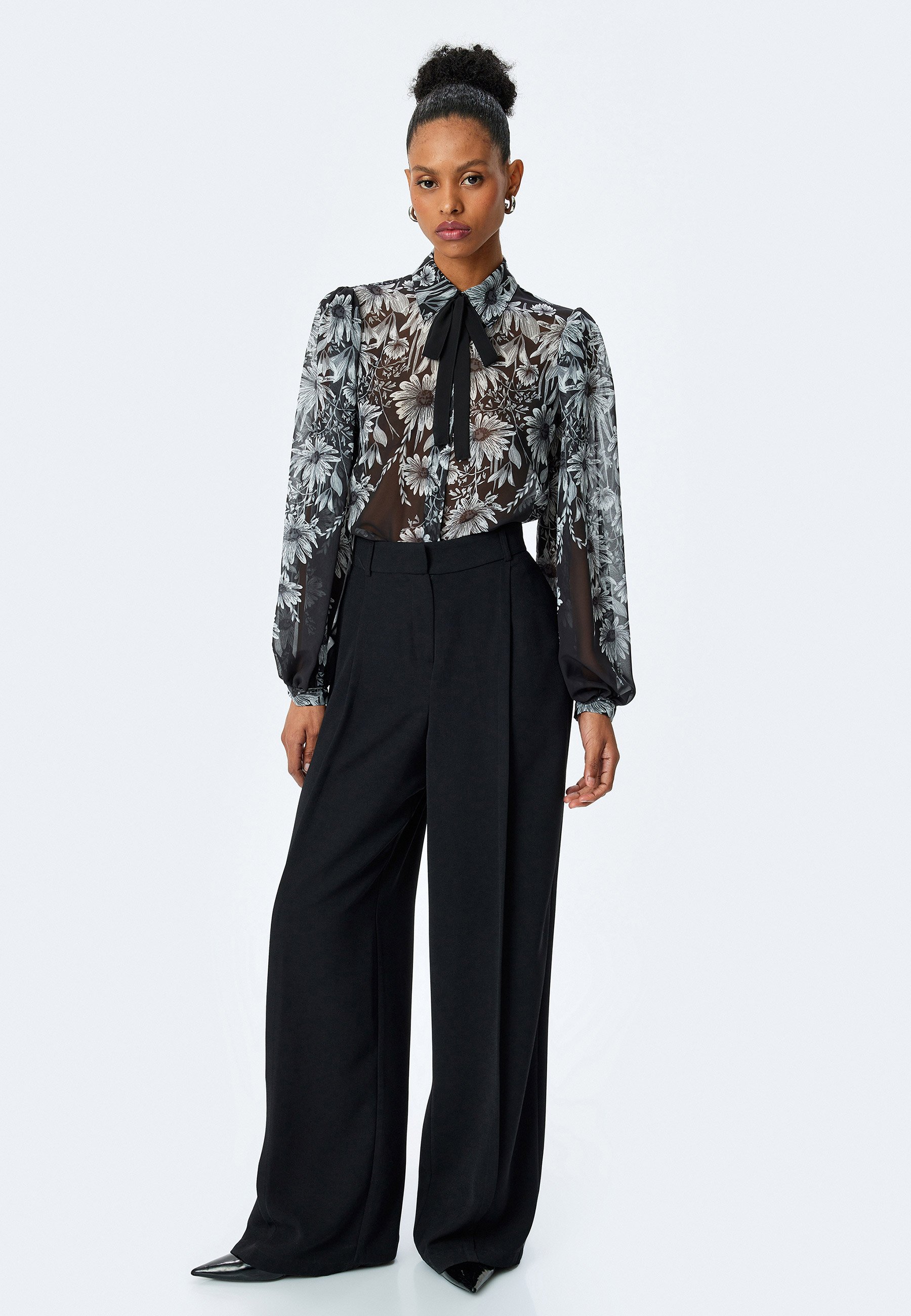 Lot De 3 Hauts Femme Taille M - Noir, Motif Floral, Style Décontracté Et Flottant