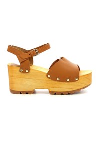 Kickers KICK WEDGE WISE - Sandali con zeppa - camel