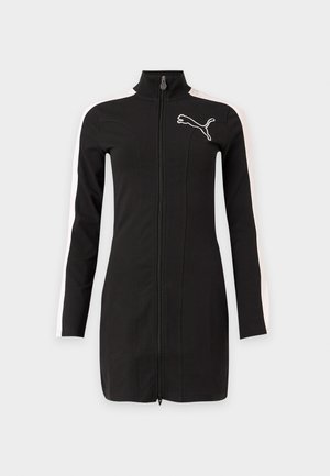 Puma, SLIM LOVE OF THE CAT FULL ZIP SHORT - Φόρεμα φούτερ - black