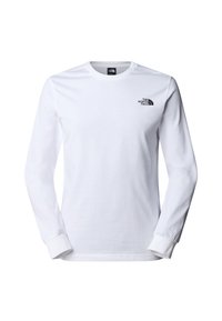 Wit long-sleeve t-shirt van katoen, met een ronde halslijn en ribgebreide boorden. Aan de linkerkant van de borst staat een klein zwart logo.