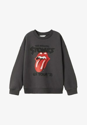 Ciemnoszara bluza z czarnym napisem "The Rolling Stones", czerwoną logo języka i ust oraz napisem "U.S. Tour '78" na przodzie.