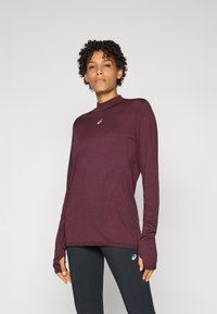 ASICS ROAD WINTER SEAMLESS TOP - Top dugih rukava - dark currant