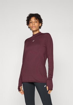 ROAD WINTER SEAMLESS TOP - Camiseta de manga larga - dark currant