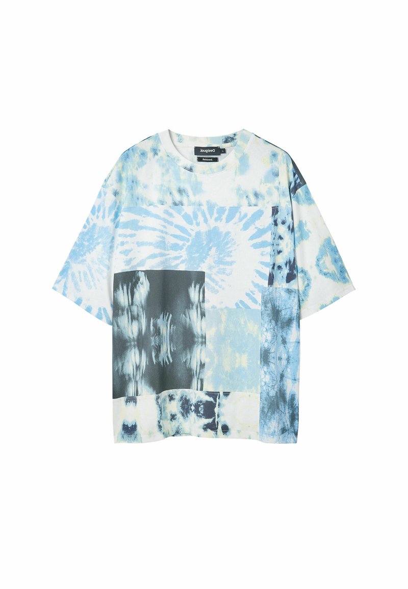 Desigual T-shirt print blauw