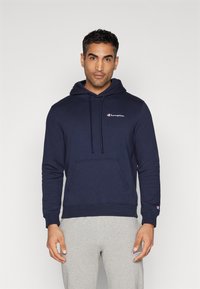 Champion ICONS HOODED SMALL LOGO - Jersey con capucha - dark blue
