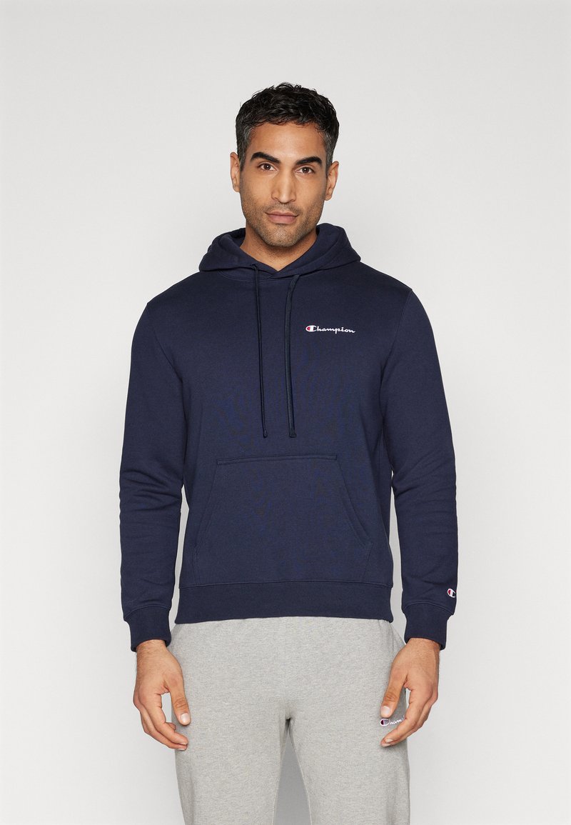 Champion - ICONS HOODED SMALL LOGO - Hættetrøje - dark blue, Forstør