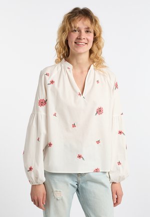 FUMO - Blouse - wollweiss koralle