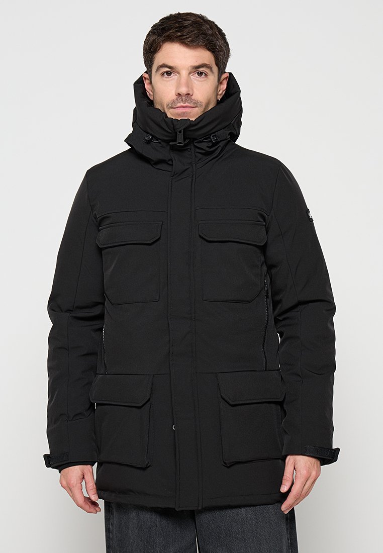 Schott Wintermantel zwart Schott Wintermantel zwart