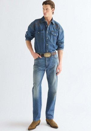 Wrangler, WRANGLER GÜRTEL OVERSIZED BUCKLE - Gürtel - braun