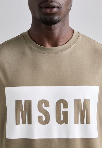 MSGM Potiskana majica - dark green