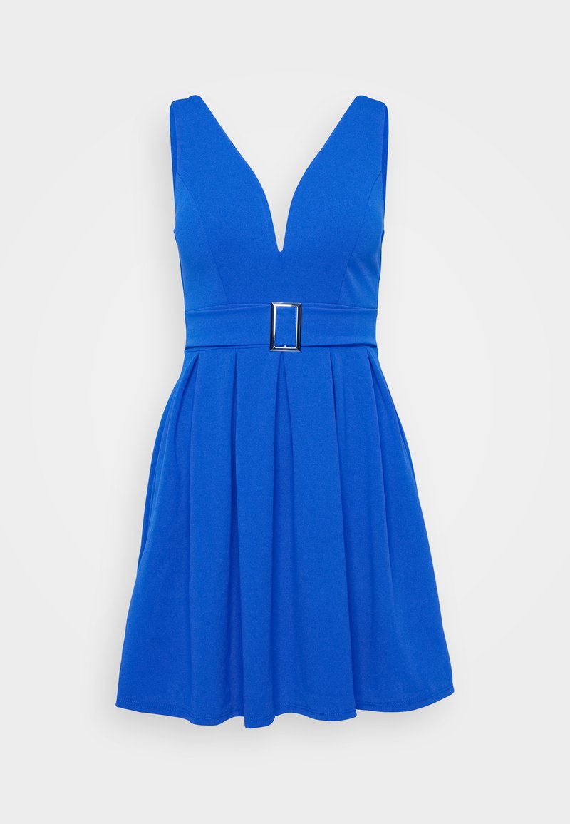 DEBBIE BUCKLE SKATER DRESS Jersey dress electric blue