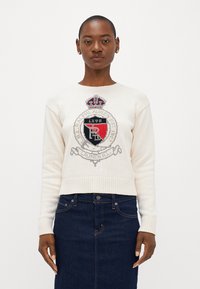 Lauren Ralph Lauren Petite RIEDNEE LONG SLEEVE - Vesta - mascarpone cream multi