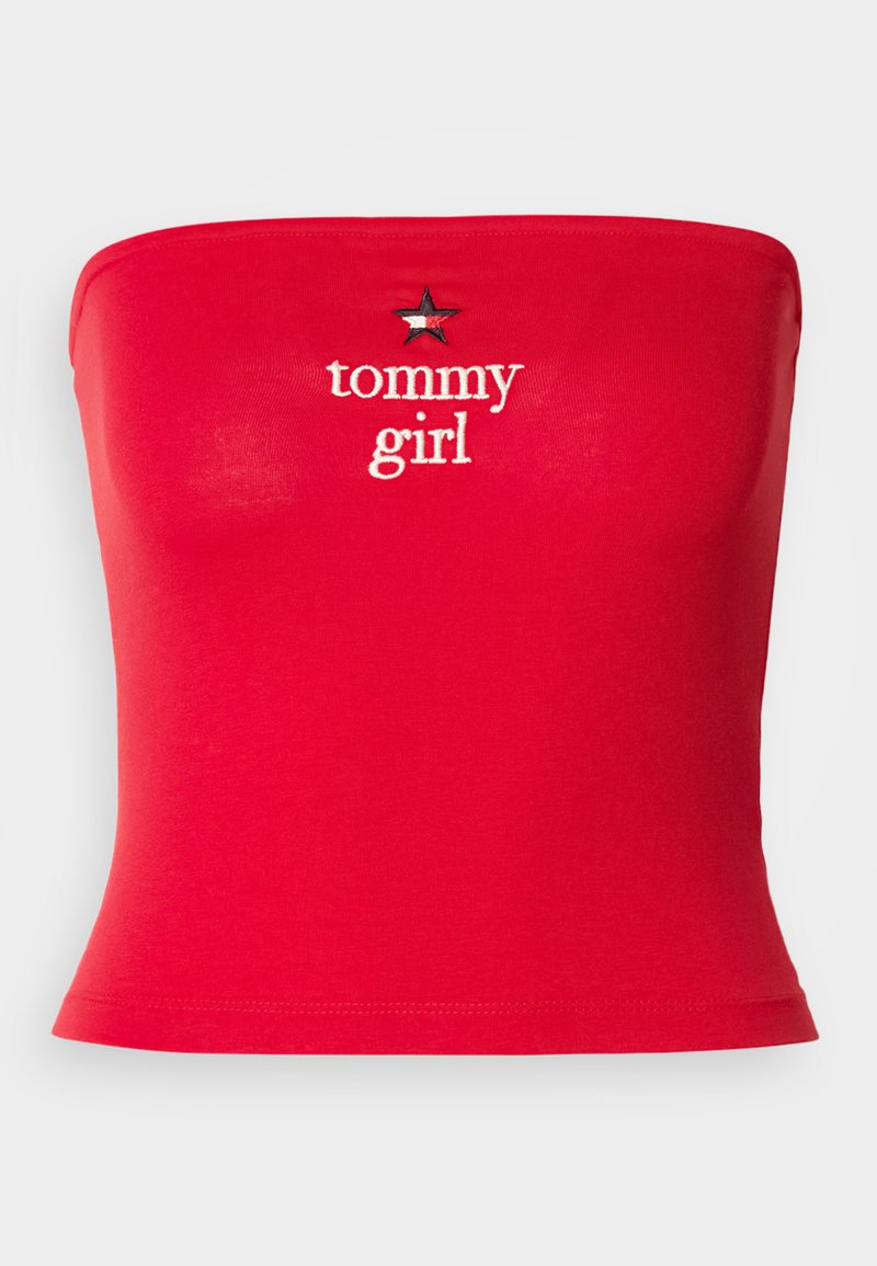 Tommy Jeans EXCLUSIVE GIRL STAR TUBE - Top - primary red/red - Zalando