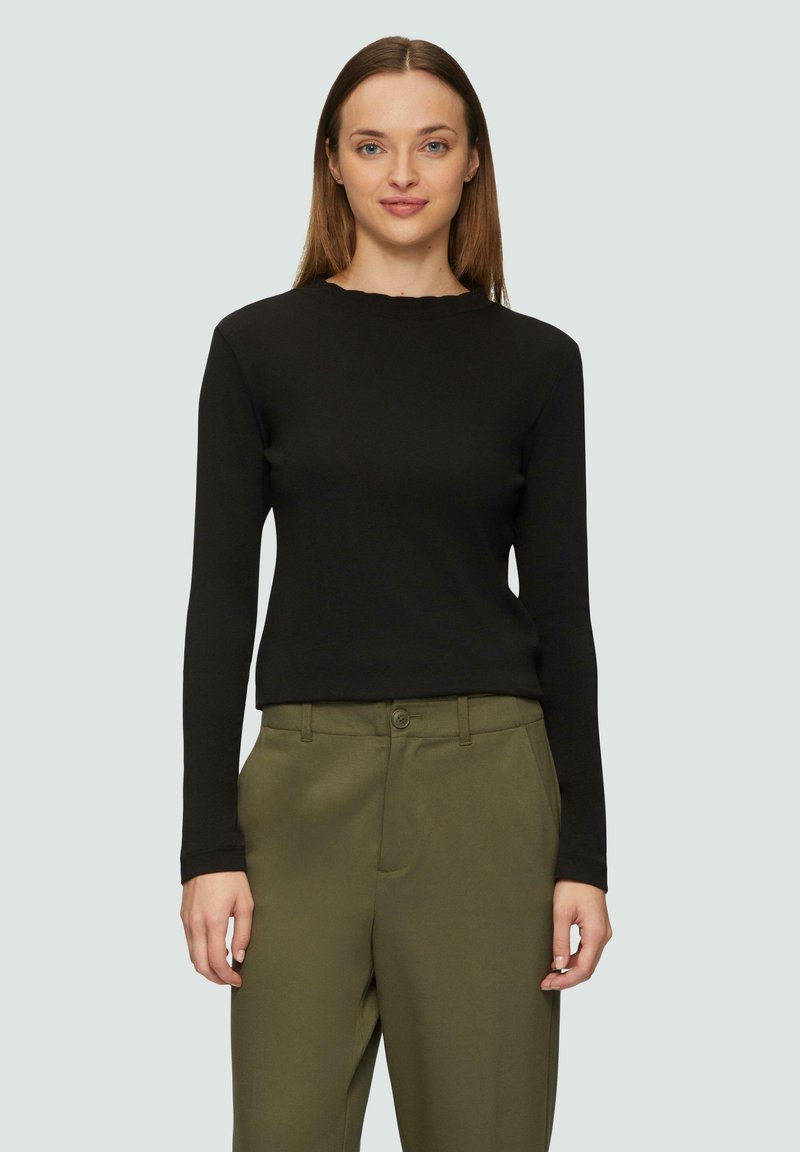 s.Oliver MIT MUSCHELKANTE - Long sleeved top - schwarz
