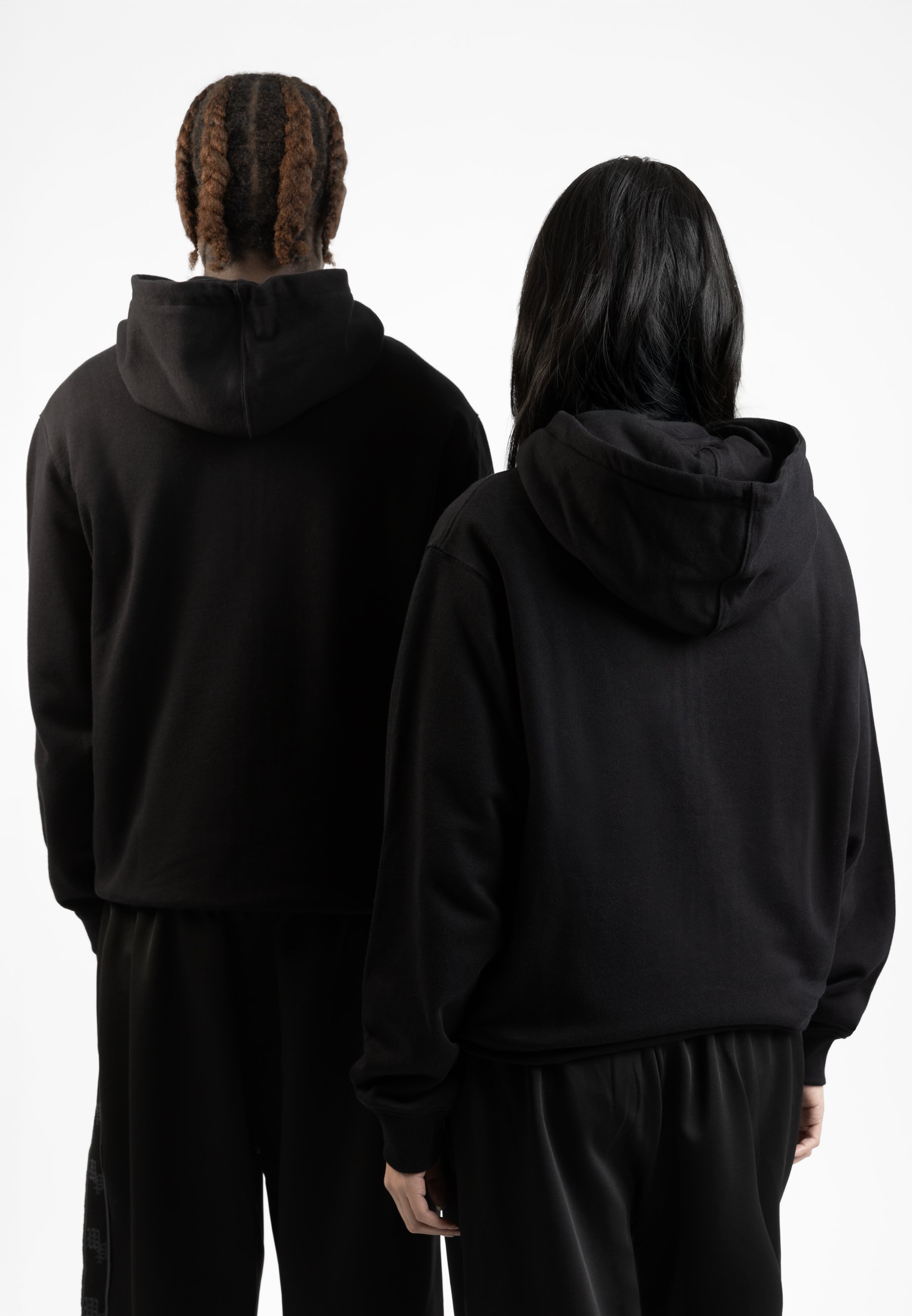 Weekday BOXY GRAPHIC ZIP HOODIE - Zip-up sweatshirt - black