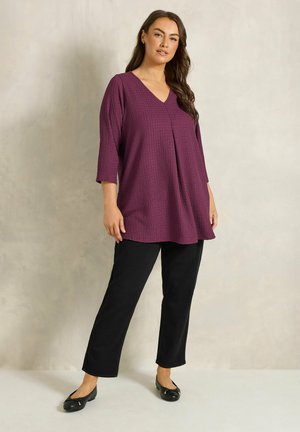 Evans, PLUS SIZE CASUAL TOPS - Blouse - plum