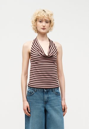 JJXX JXPAULA STRIPE HALTER - Μπλούζα - raindrops on roses/demitasse