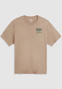 RELAXED FIT TEE - Tricou cu imprimeu - beige