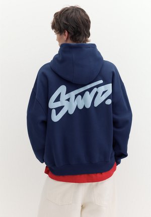 PULL&BEAR STWD BOXY - HOODIE - Sweat à capuche - dark blue