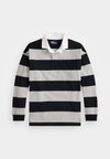 BIG FIT STRIPED JERSEY RUGBY SHIRT - Polo - andover heather/polo black