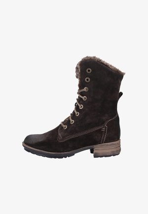 Lace-up ankle boots - black